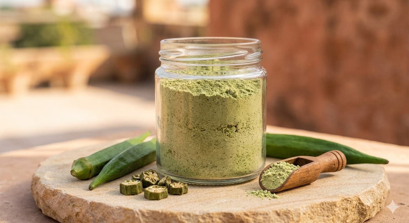 Ladyfinger / Okra Powder - Solar Dehydrated Powder